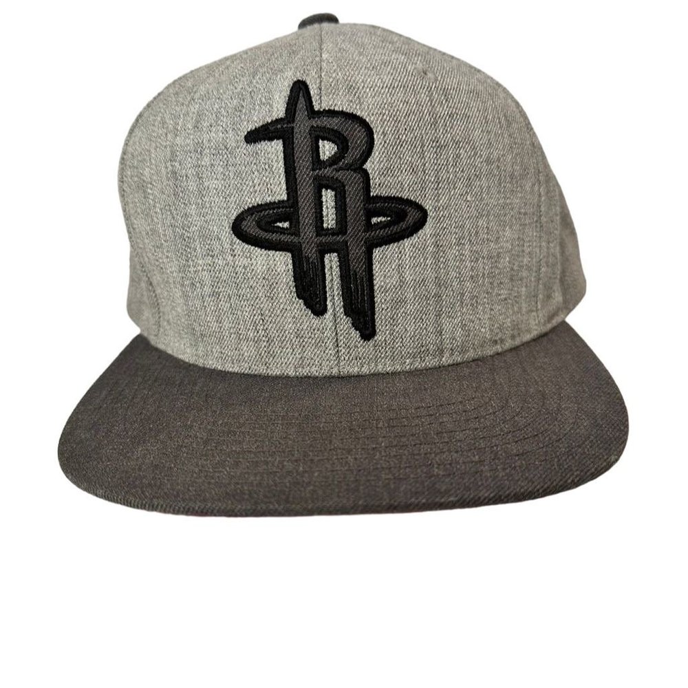 Mitchell & Ness Houston Rockets Hardwood Classics Snapback Hat Grey/Black